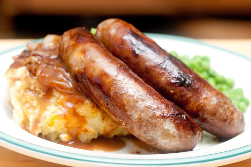 British bangers and mash