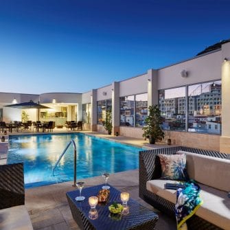 rooftop pool at the eliott hotel gibraltar