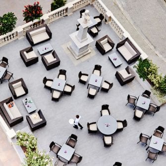 veranda bar and terrace in The Eliott hotel Gibraltar