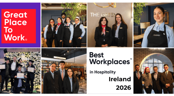 O'Callaghan Collection Best Workplaces in Hospitality 2026 certificate