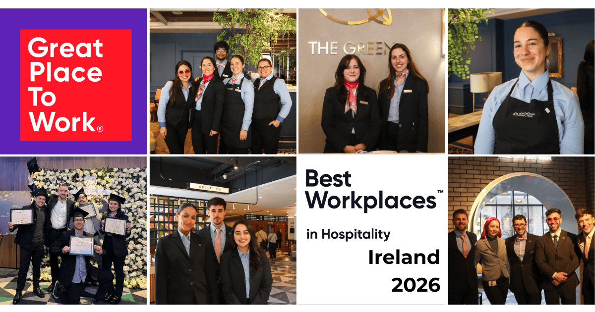 O'Callaghan Collection Best Workplaces in Hospitality 2026 certificate